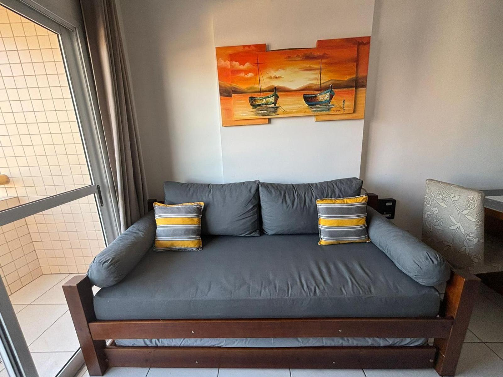 Апартаменты Lindo Apto 300M Praia Da Ocian E Centro - Vista Mar- Varanda Sacada - Wi-Fi 300 Mbps - Vaga De Garagem - Acomoda Ate 6 Pessoas Прая-Гранди Экстерьер фото
